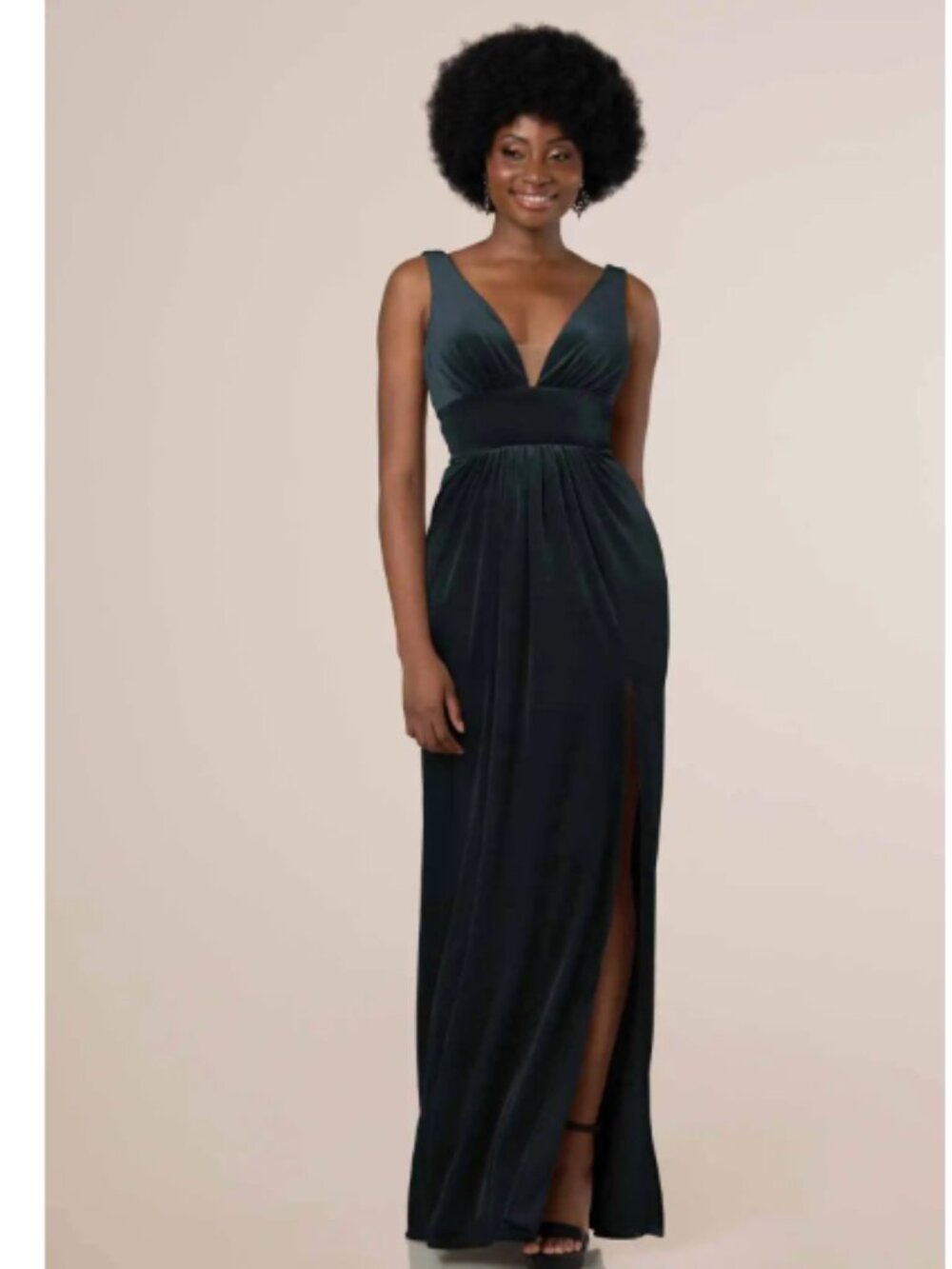 Ocean Velvet V-neck Gown Style 9736 Size 14